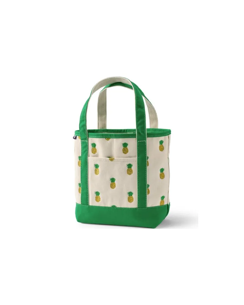 Lands' End Mittelgroße offene Canvas-Tasche mit Stickerei, Damen, Größe:null regular, Sonstige, Baumwolle, by Sonstige