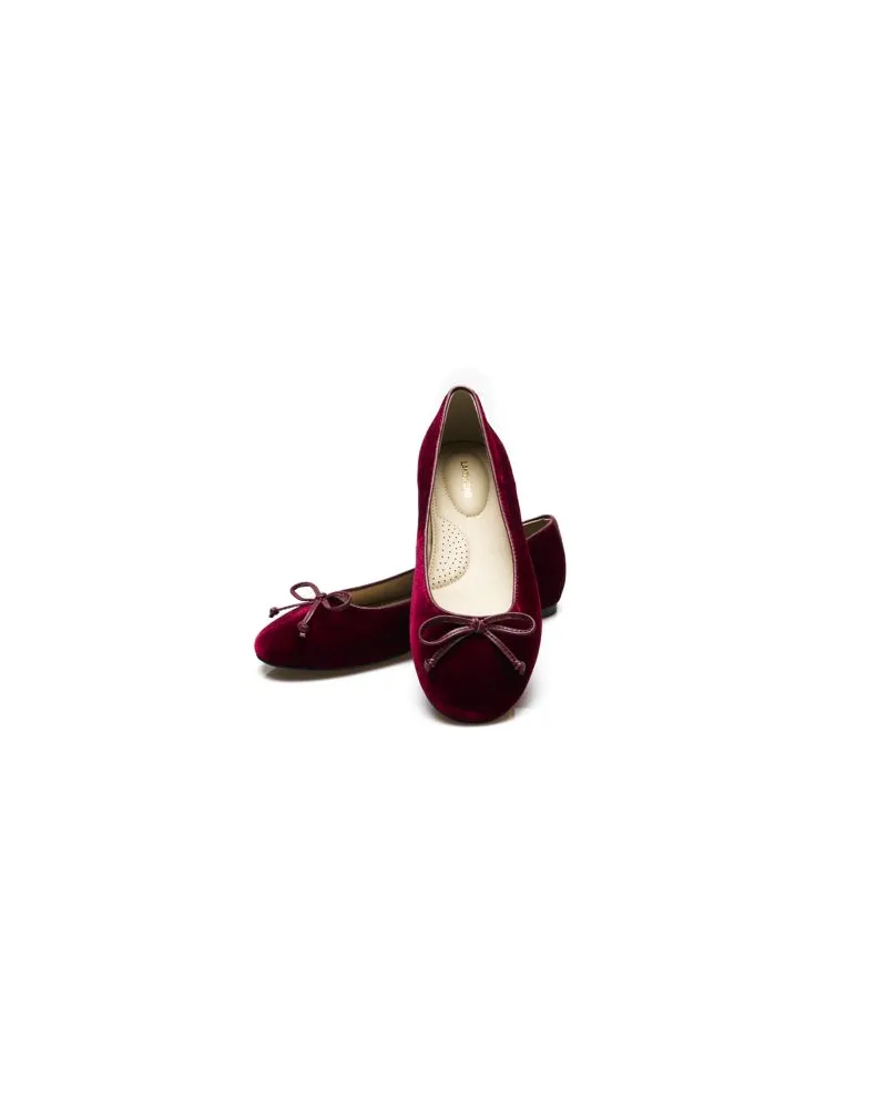 Lands' End Ballerinas mit Schleife, Damen, Größe regular, Rot, Leder, by Rot