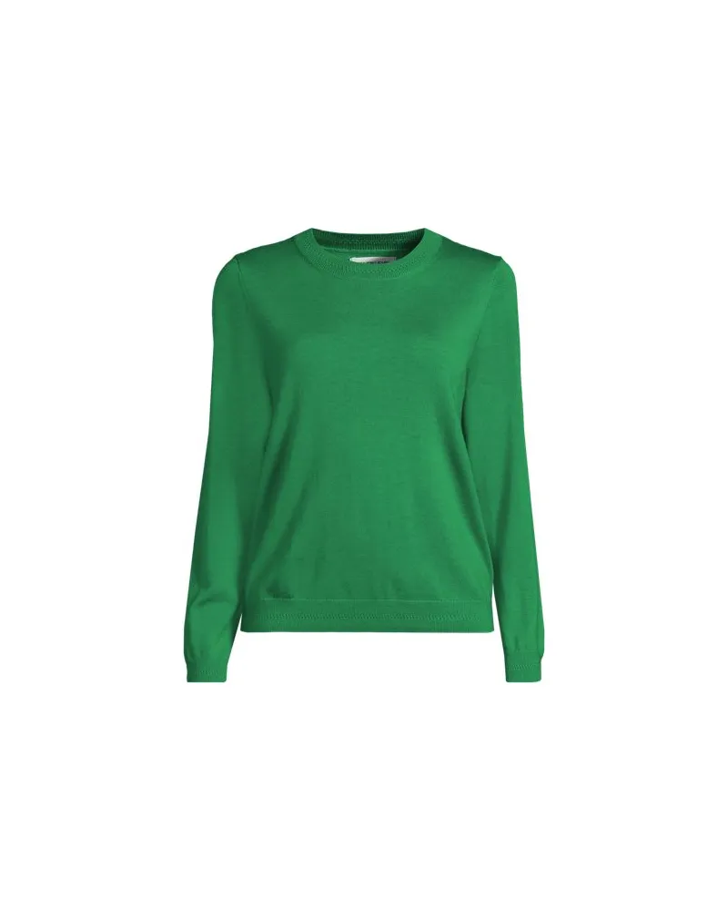 Lands' End Merino-Pullover, Damen, Größe petite, Grün, Wolle, by Grün