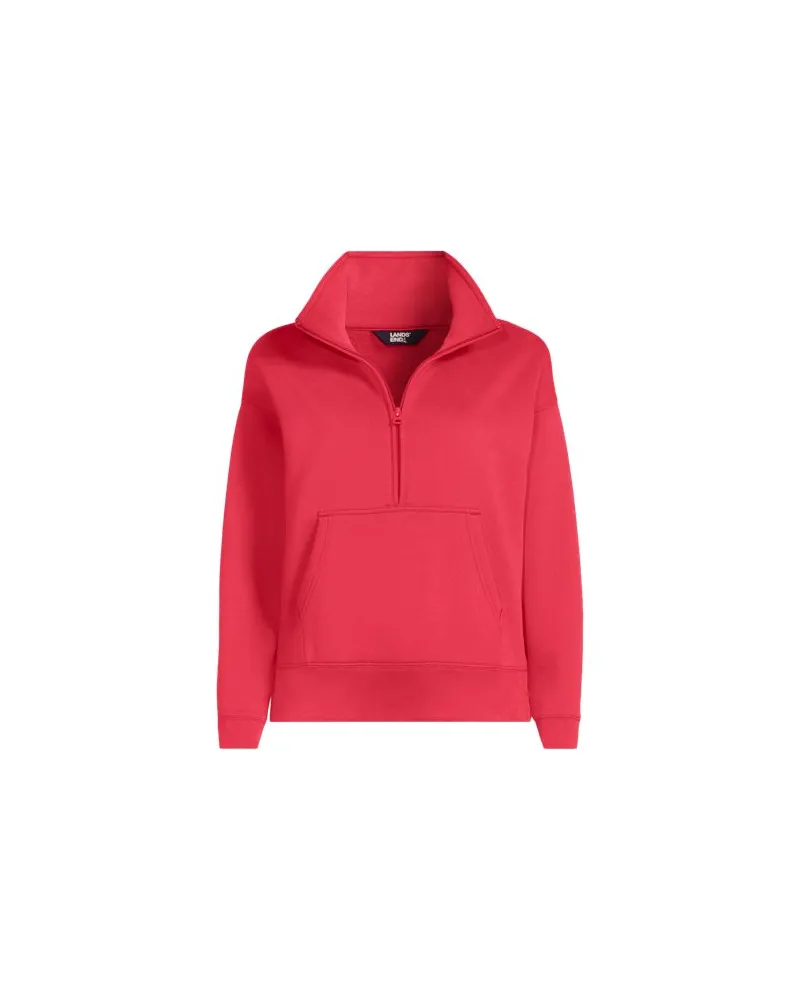 Lands' End Sweatshirt SERIOUS SWEATS mit Reißverschluss, Damen, Größe plus, Orange, Baumwoll-Mischung/Polyester-Mischung, by Orange
