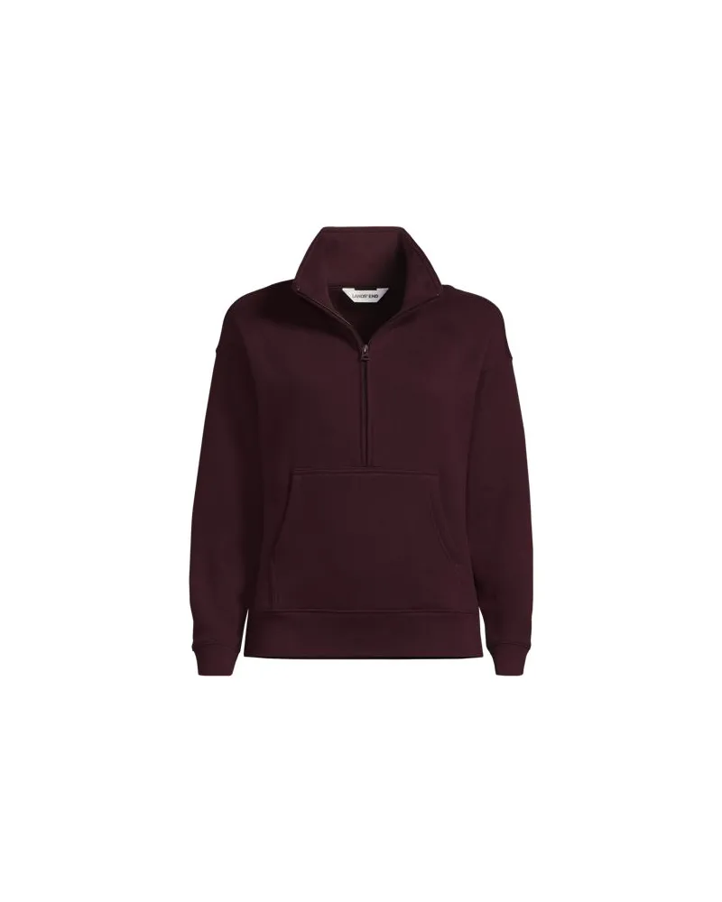 Lands' End Sweatshirt SERIOUS SWEATS mit Reißverschluss, Damen, Größe:40-42 regular, Rot, Baumwoll-Mischung/Polyester-Mischung, by Rot