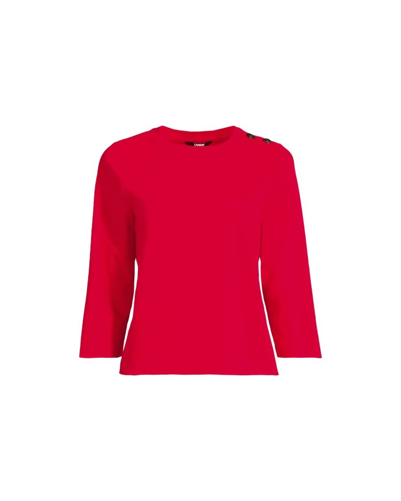Lands' End Shirt mit Schulterknöpfen, Damen, Größe:32-34 regular, Pink, Baumwolle, by Pink