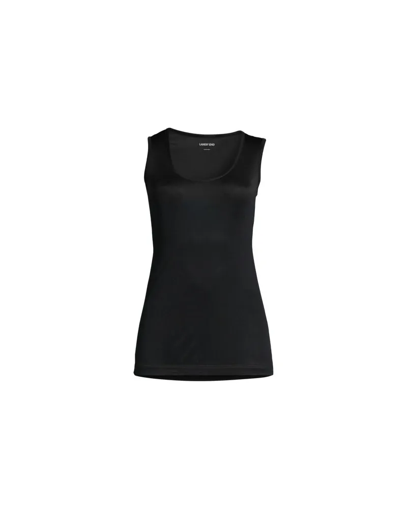 Lands' End Seidentop, Damen, Größe plus, Schwarz, Seide, by Schwarz