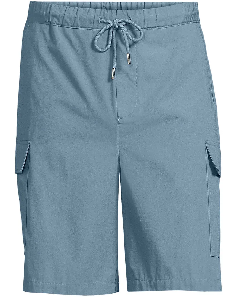Lands' End Cargo-Shorts mit Schlupfbund, Herren, Größe regular, Blau, Baumwolle/Leinen, by Blau