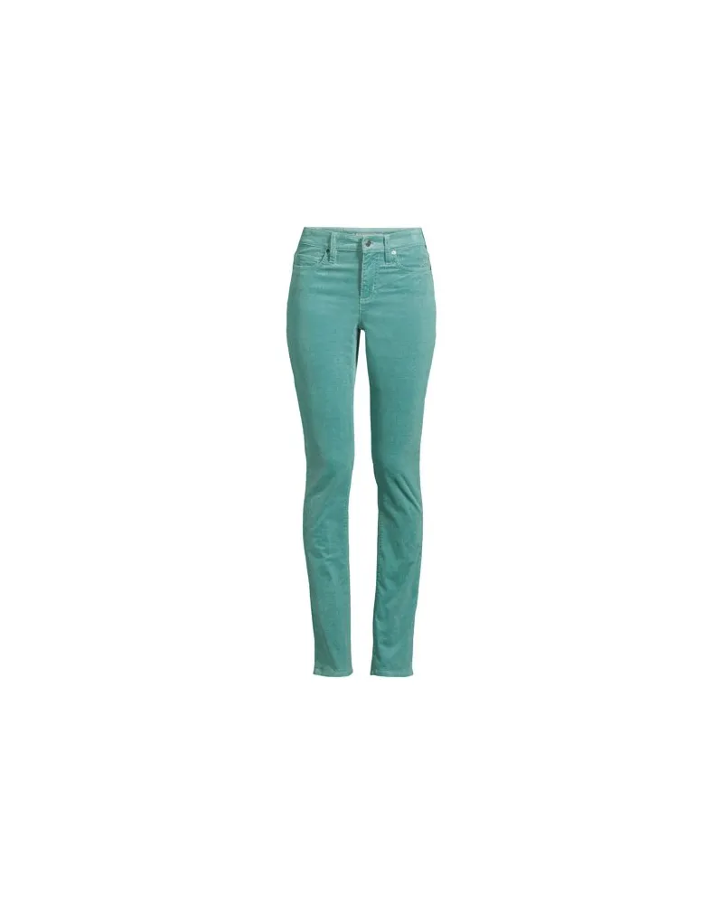 Lands' End Straight Fit Cordhose Mid Waist, Damen, Größe plus, Blau, Baumwoll-Mischung, by Blau