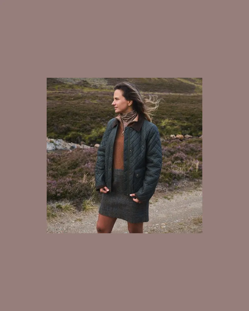 Lands' End Harris Tweed Rock, Damen, Größe regular, Braun, by Braun