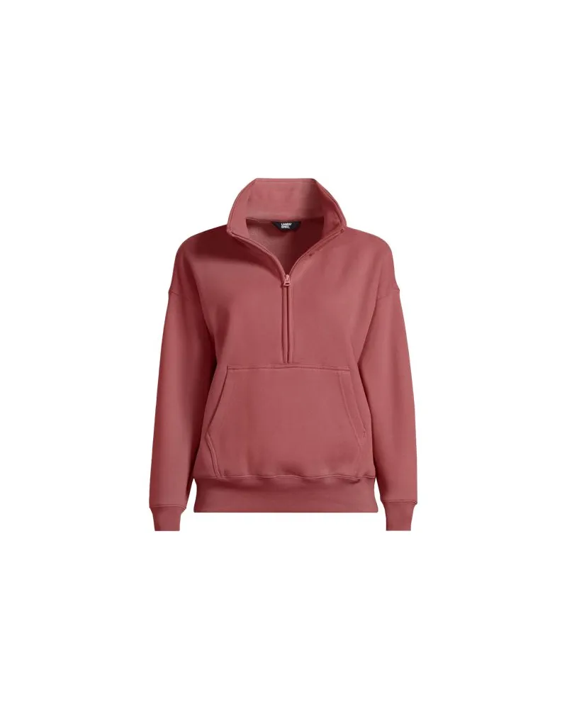 Lands' End Sweatshirt SERIOUS SWEATS mit Reißverschluss, Damen, Größe:40-42 regular, Rot, Baumwoll-Mischung/Polyester-Mischung, by Rot