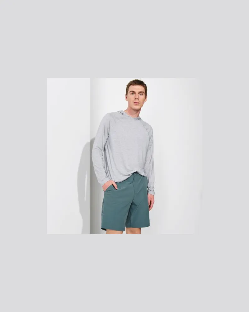 Lands' End Ultimativ-Badeshorts, 23 cm, Herren, Größe:52-54 regular, Grün, Elasthan/Polyester, by Grün