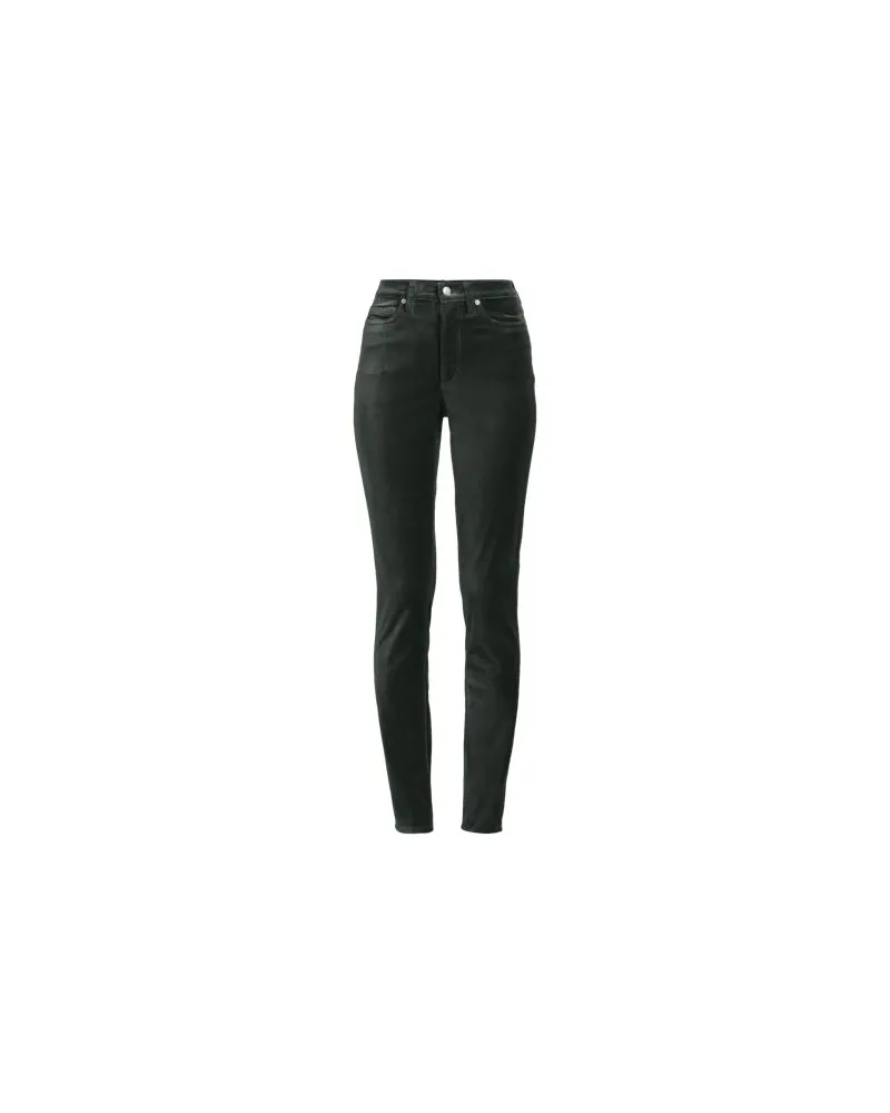 Lands' End Slim Fit Samthose High Waist, Damen, Größe petite, Grün, Baumwoll-Mischung, by Grün