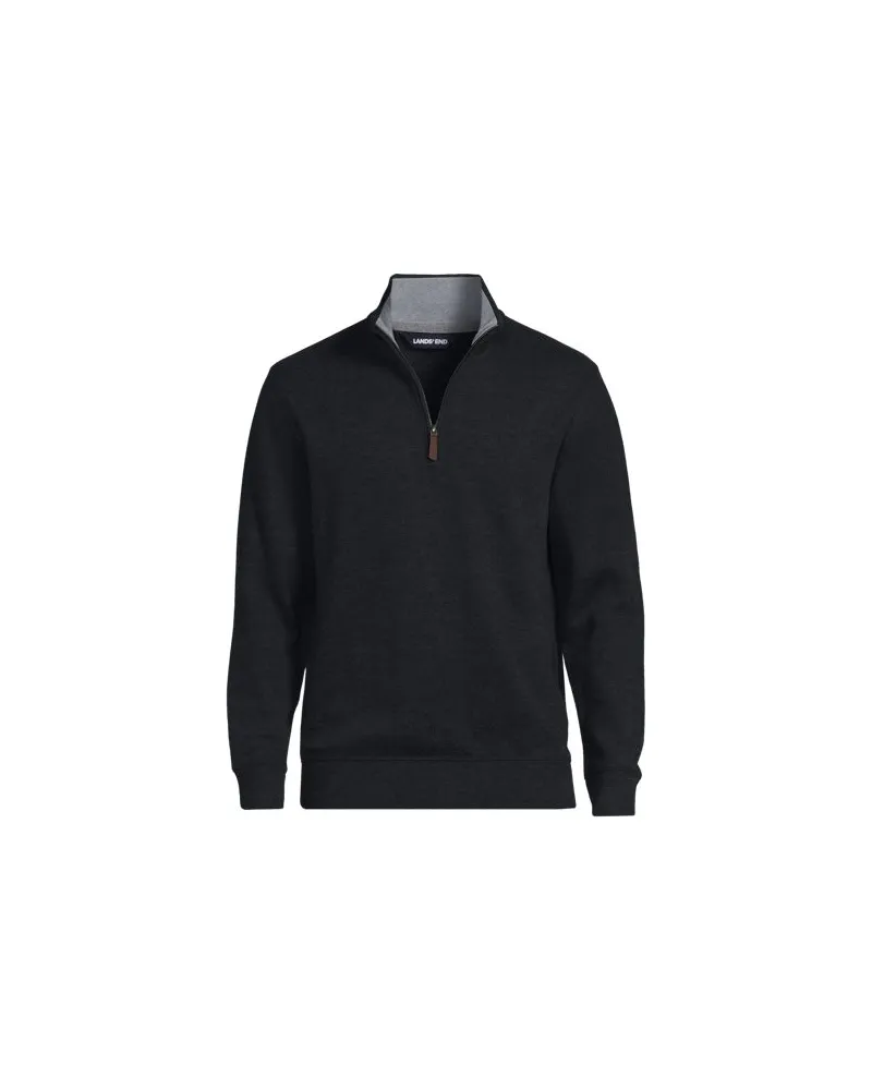 Lands' End Zipper-Pullover aus Bedford-Ripp, Herren, Größe:52-54 tall, Schwarz, Baumwolle, by Schwarz
