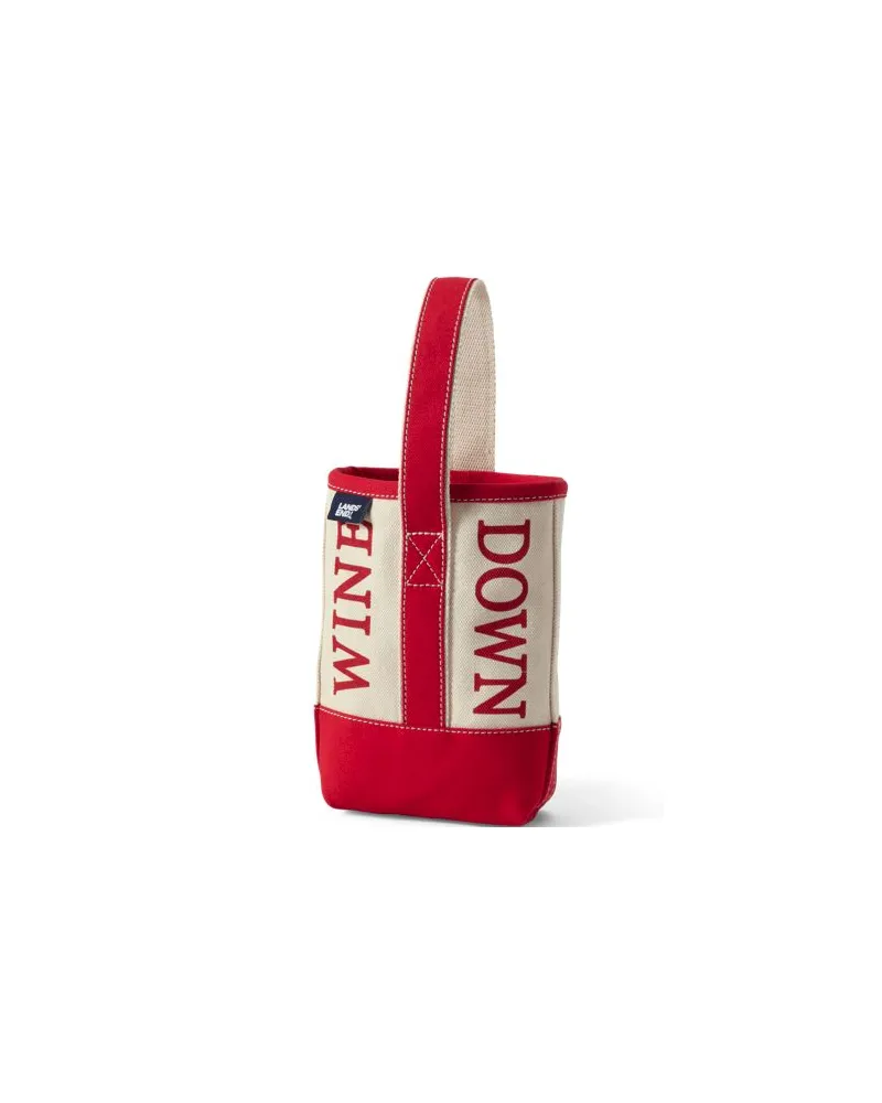 Lands' End Canvas-Weinflaschentasche, Damen, Größe:null regular, Rot, Baumwolle, by Rot