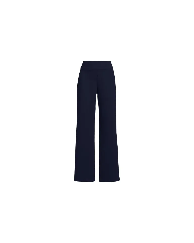 Lands' End Starfish High Waist Hose mit weitem Bein, Damen, Größe petite, Blau, Elasthan/Baumwoll-Mischung, by Blau