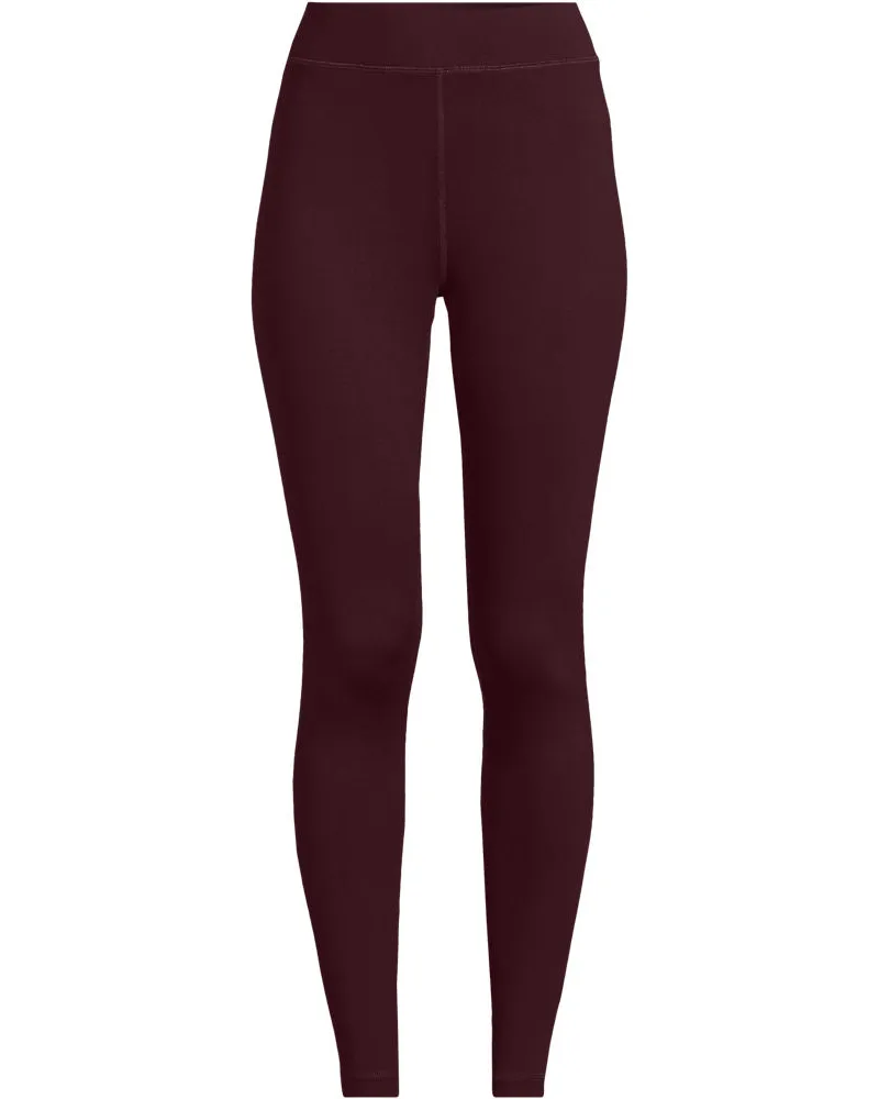 Lands' End Lange Stretch-THERMASKIN-Unterhose, Damen, Größe plus, Rot, Elasthan/Polyester-Mischung, by Rot