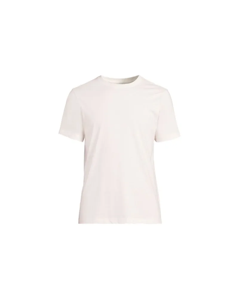 Lands' End Supima Kurzarm-Shirt mit Rundhalsausschnitt, Herren, Größe:52-54 regular, Weiß, Baumwolle, by Weiß
