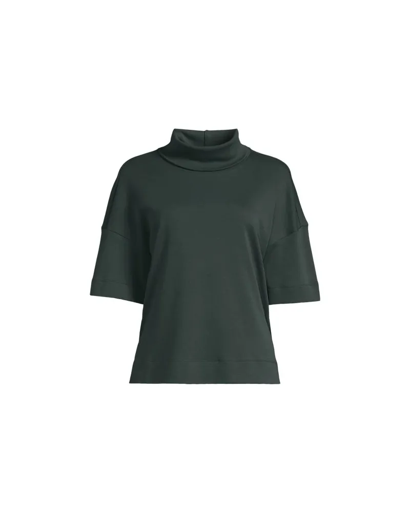 Lands' End Supima Rollkragenshirt, Damen, GrÃ¶ÃŸe regular, GrÃ¼n, Baumwolle, by Grã¼n