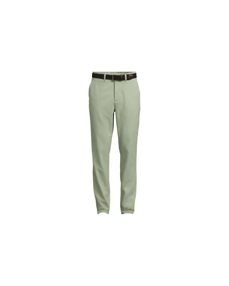 Lands' End Straight Fit Chinos mit Textur, Herren, Größe regular, Grün, Baumwolle/Lyocell (Viskose)/Baumwoll-Mischung, by Grün