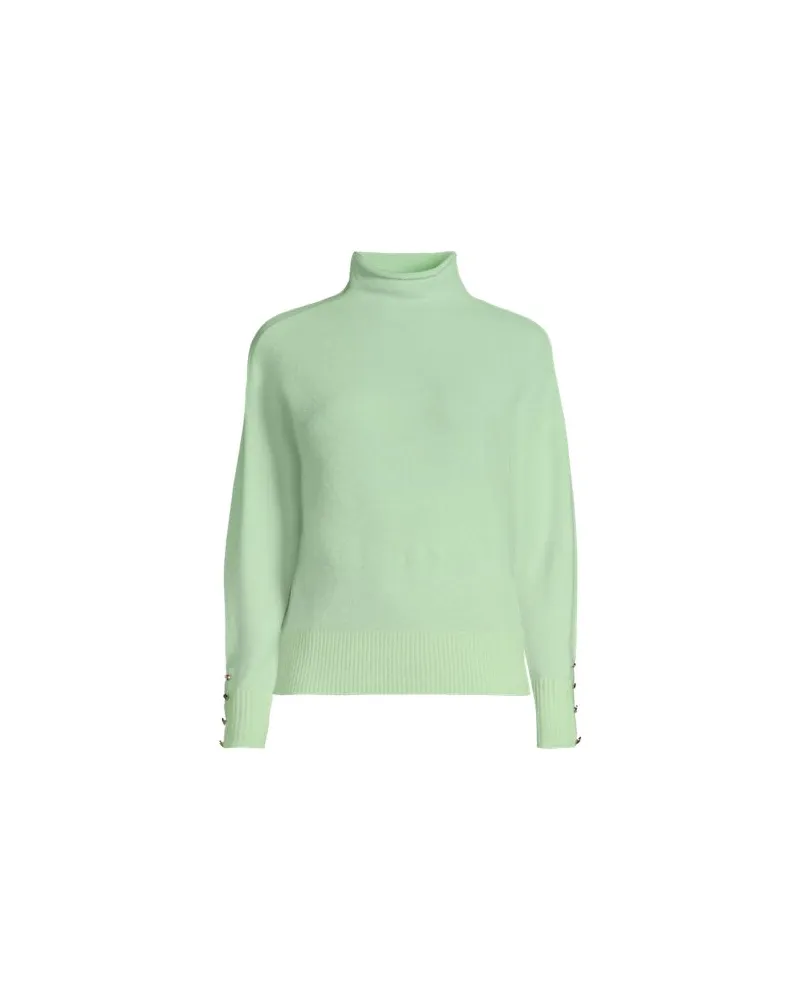 Lands' End Softer Stehkragenpullover mit Ärmelknöpfen, Damen, Größe:32-34 regular, Grün, Polyacryl/Woll-Mischung/Nylon-Mischung, by Grün