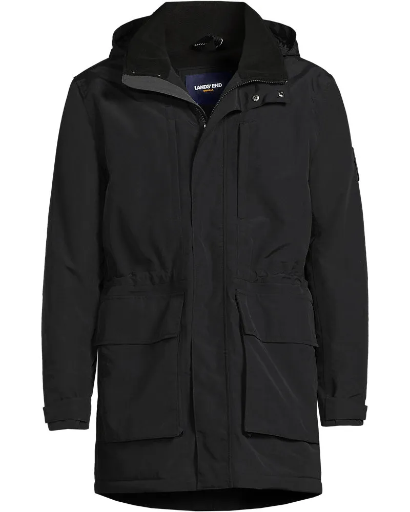 Lands' End Wasserdichter, isolierter Squall-Parka, Herren, Größe regular, Schwarz, Nylon, by Schwarz