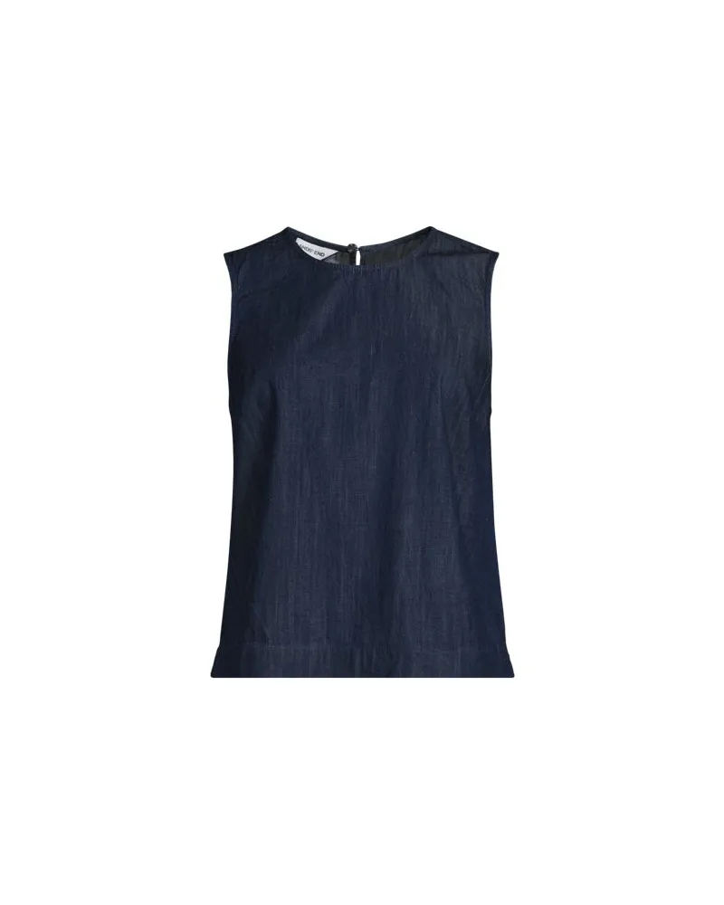 Lands' End Ärmelloses Top aus Lyocell-Mix, Damen, Größe:34 regular, Blau, Baumwolle/Lyocell (Viskose), by Blau