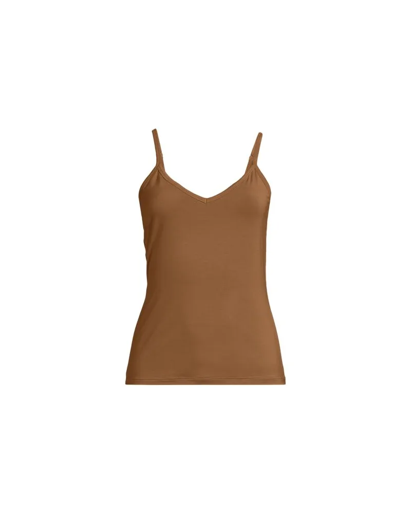 Lands' End Kühlendes Trägertop, Damen, Größe plus, Beige, Elasthan/Viskose/Viskose-Mischung, by Beige