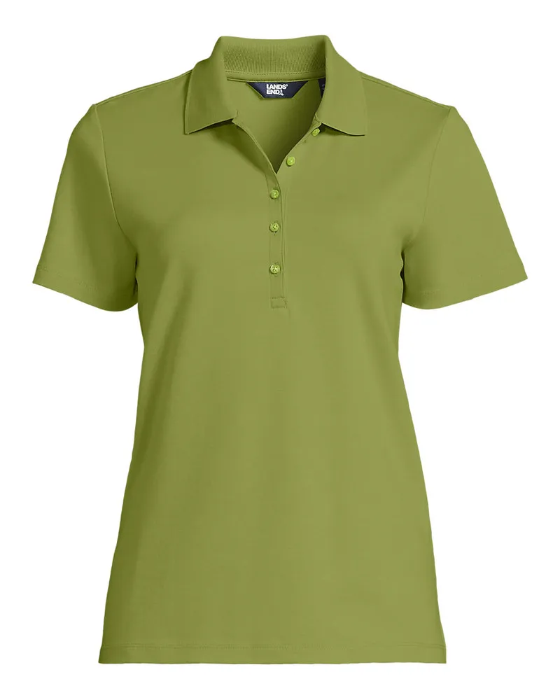 Lands' End SupimaÂ® Polo-Shirt, Damen, GrÃ¶ÃŸe petite, GrÃ¼n, Baumwolle, by Grã¼n