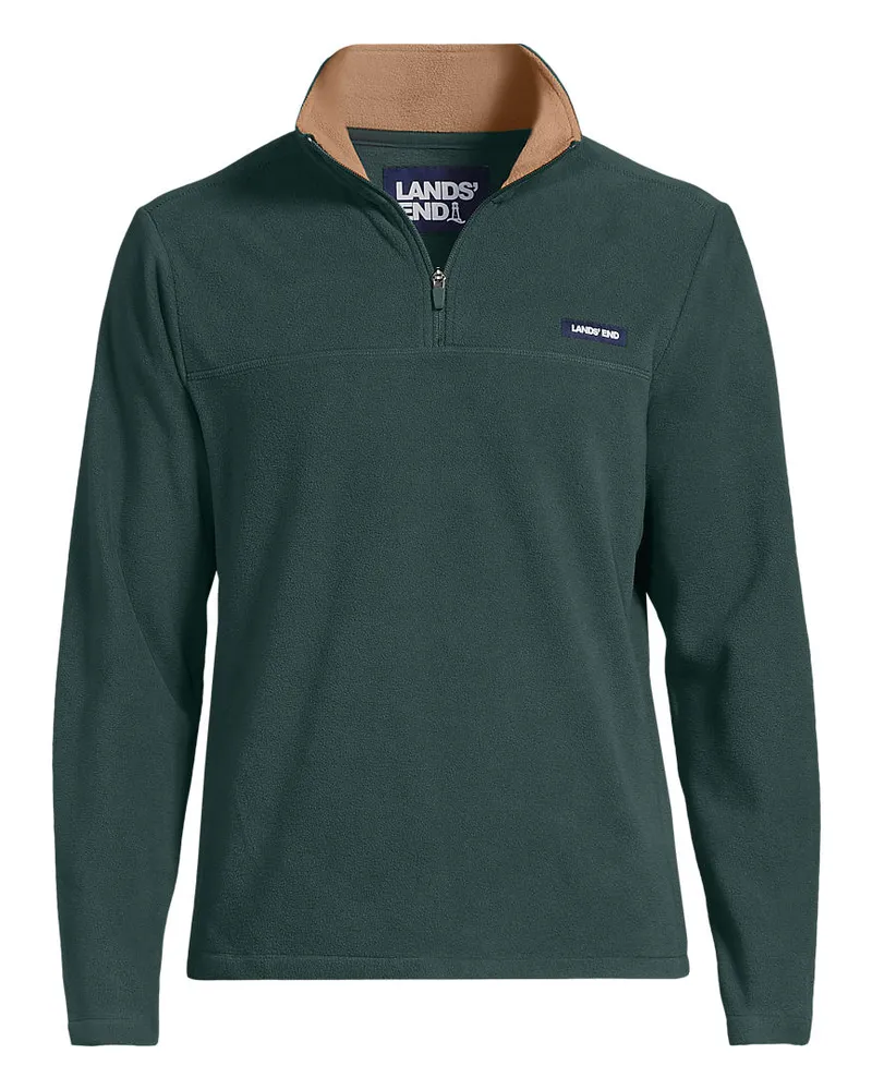 Lands' End Anyweather Fleece-Pullover mit ReiÃŸverschluss, Herren, GrÃ¶ÃŸe tall, GrÃ¼n, Polyester, by Grã¼n
