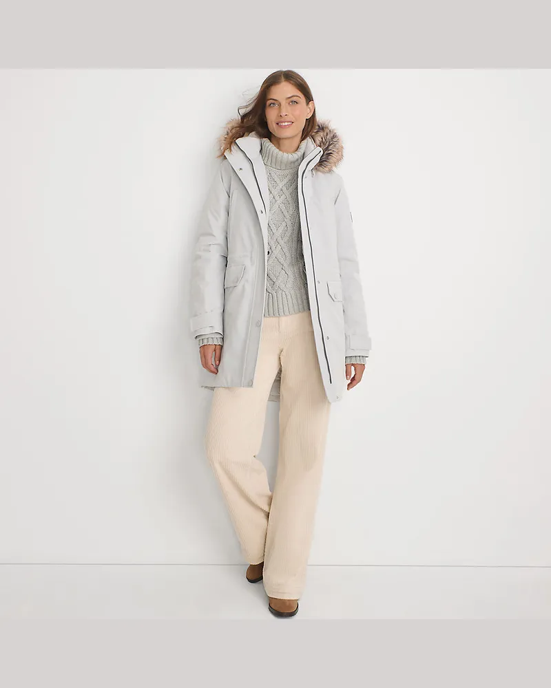 Lands' End Expeditions-Daunenparka, Damen, Größe regular, Grau, Polyester, by Grau
