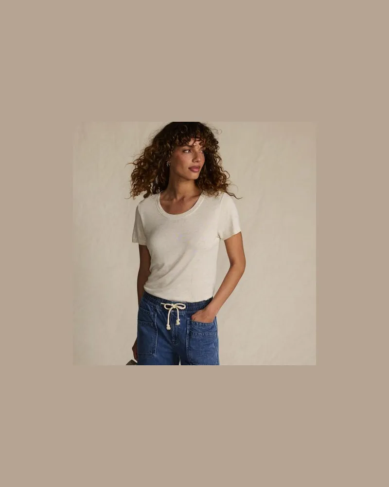 Lands' End Shirt aus Leinenmix, Damen, Größe:44-46 petite, Beige, by Beige