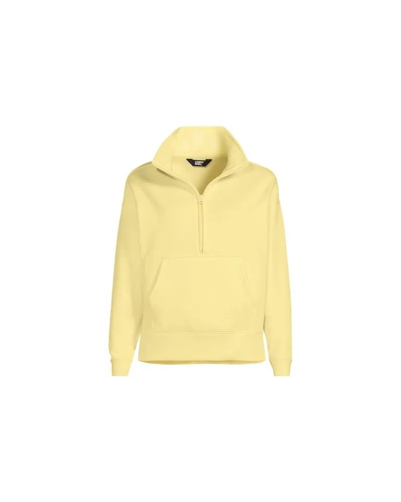 Lands' End Sweatshirt SERIOUS SWEATS mit Reißverschluss, Damen, Größe plus, Gelb, Baumwoll-Mischung/Polyester-Mischung, by Gelb