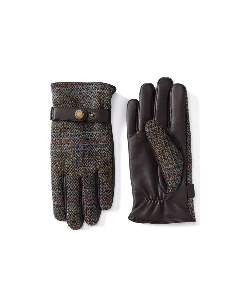 Lands' End Harris Tweed Handschuhe, Damen, Größe regular, Braun, Wolle, by Braun