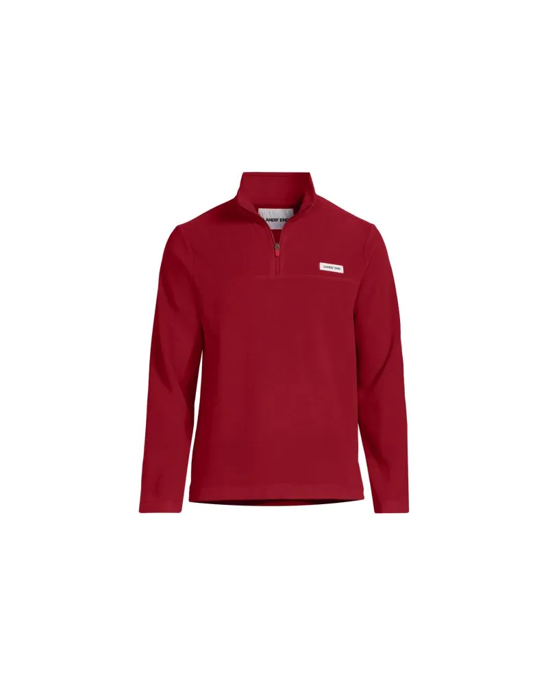 Lands' End Anyweather™ Fleece-Pullover mit Schulterpasse, Herren, Größe:52-54 regular, Rot, Polyester, by Rot