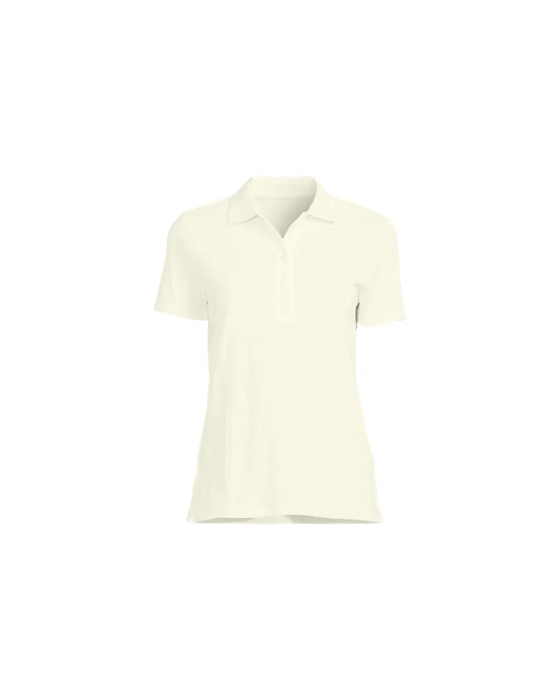 Lands' End Piqué-Poloshirt, Damen, Größe:32-34 petite, Weiß, Baumwolle, by Weiß