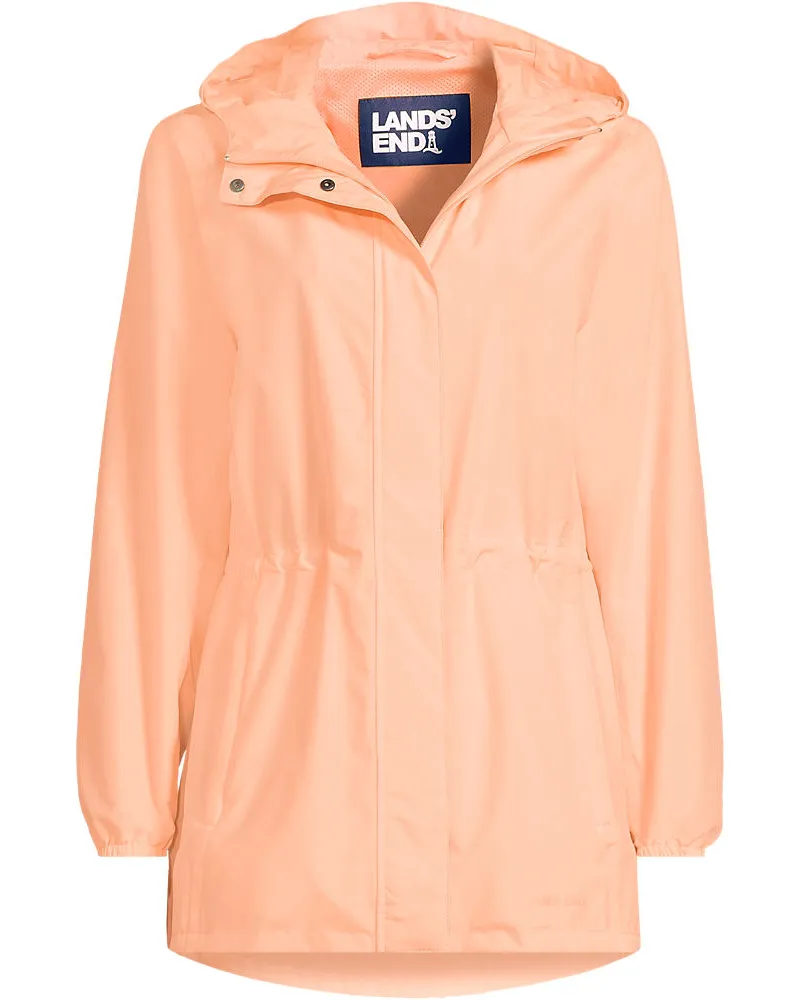 Lands' End Wasserdichte Regenjacke SQUALL mit Packfach, Damen, Größe petite, Orange, Polyester, by Orange
