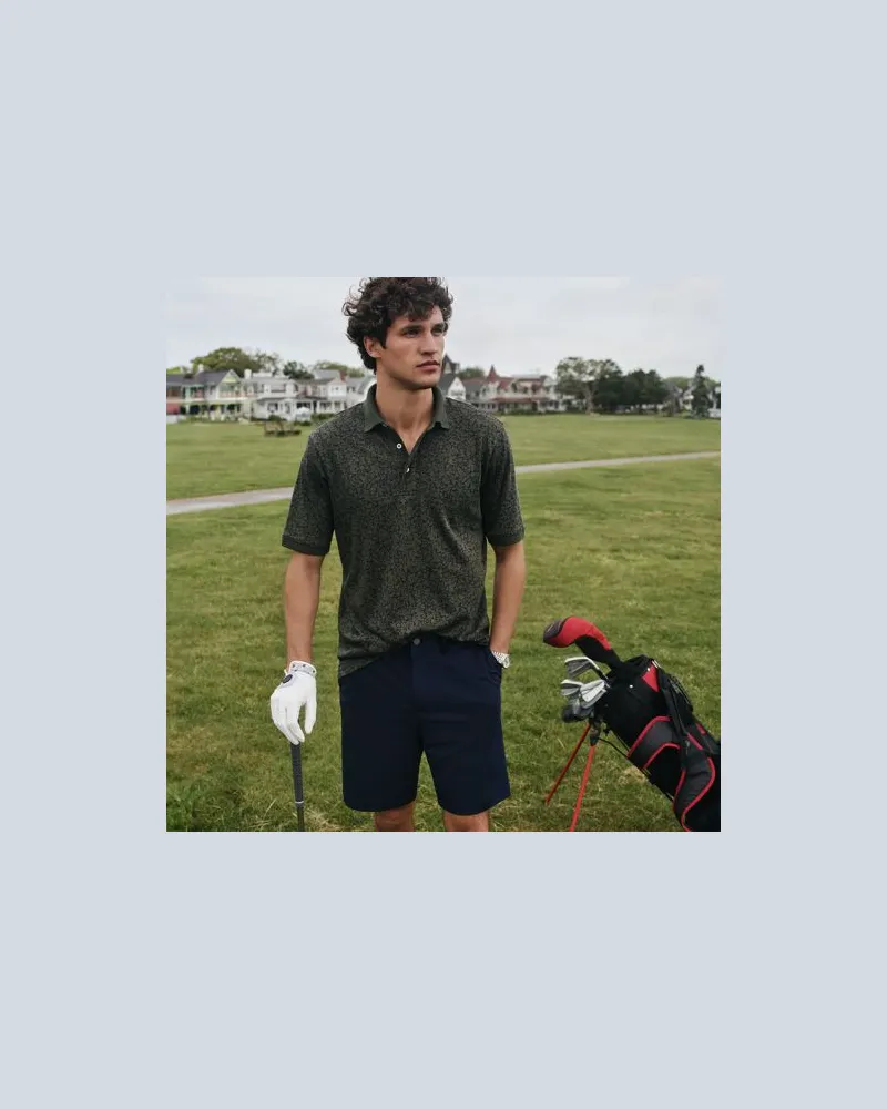 Lands' End Golf-Shorts, Herren, Größe regular, Blau, Polyester, by Blau