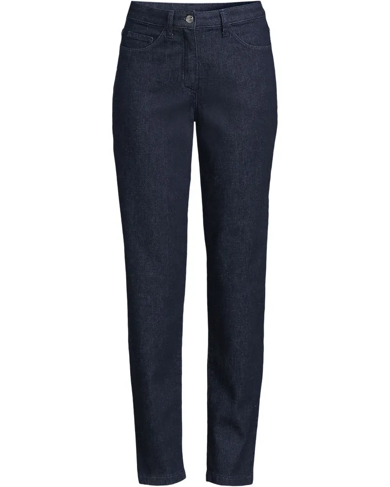 Lands' End Slim Fit Jeans High Waist, Damen, Größe petite, Blau, Baumwolle/Baumwoll-Mischung, by Blau