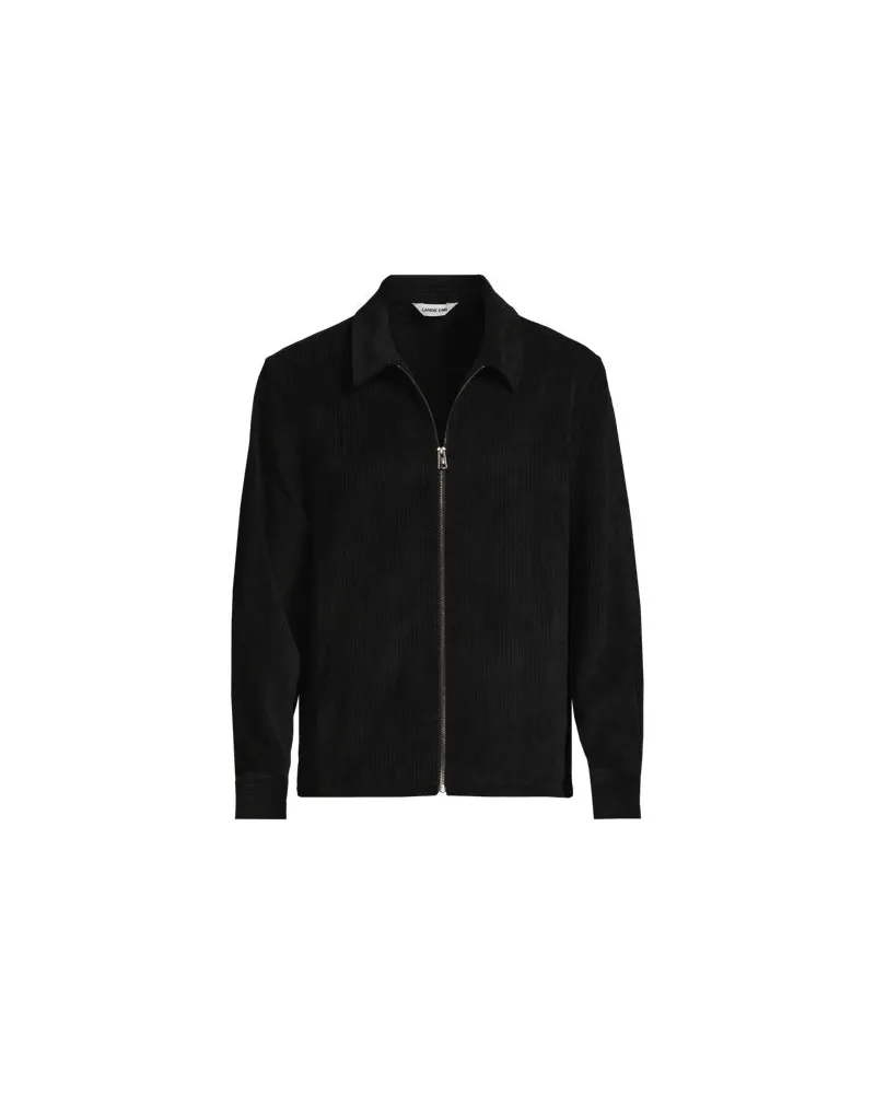 Lands' End Cord-Hemdjacke, Herren, Größe:56-58 regular, Schwarz, Polyester/Nylon/Polyester-Mischung, by Schwarz