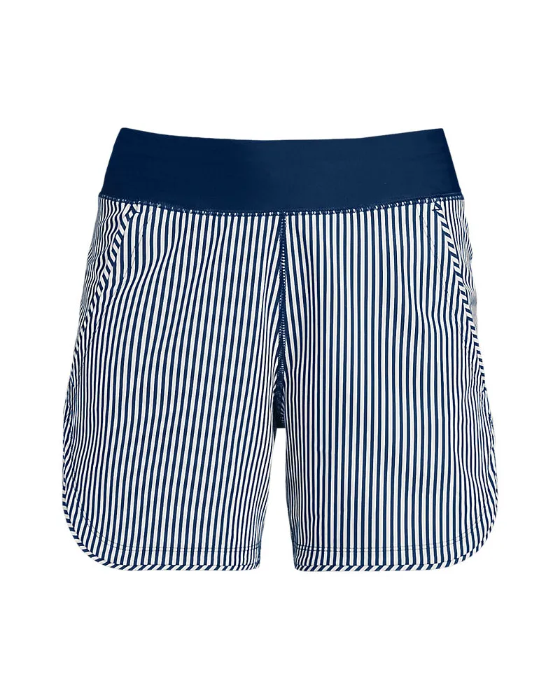 Lands' End Badeshorts, Damen, Größe plus, Blau, Nylon-Mischung, by Blau