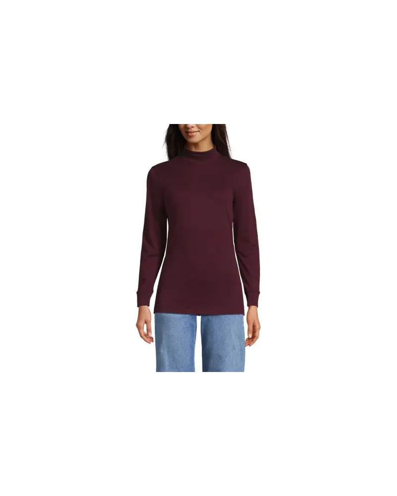 Lands' End Stehkragen-Shirt, Damen, Größe:32-34 petite, Rot, Baumwolle, by Rot