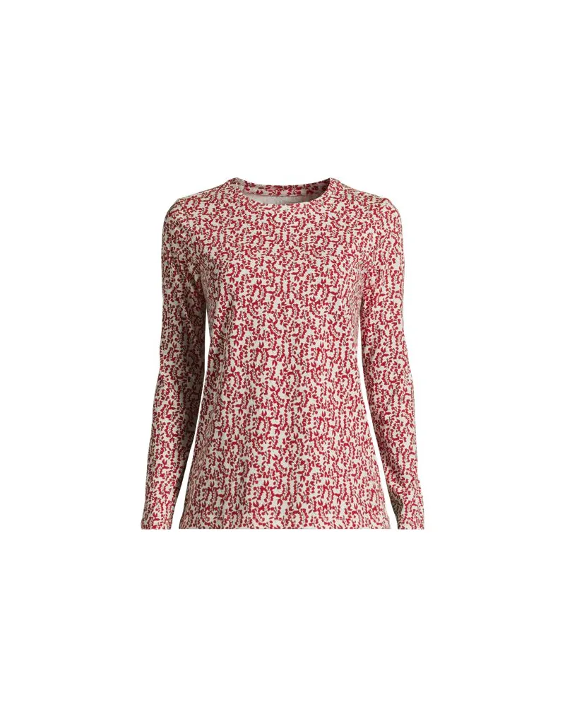 Lands' End Supima-Shirt, Langarm, Damen, Größe plus, Orange, Baumwolle, by Orange