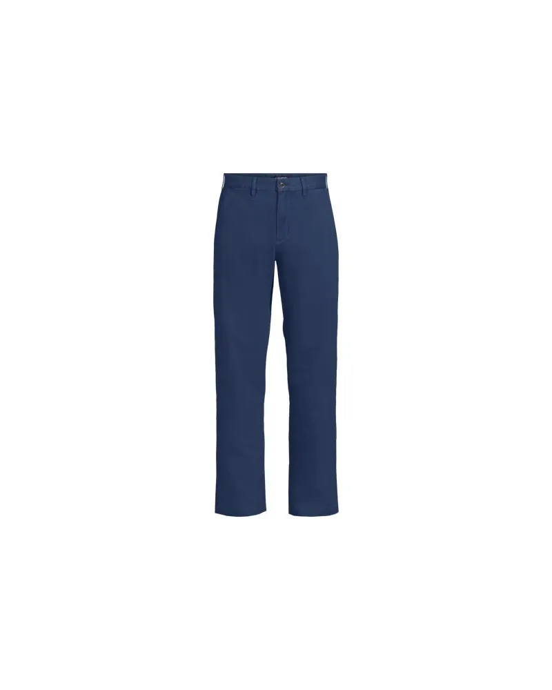 Lands' End Chino-Hose im Straight Fit, Herren, Größe regular, Blau, by Blau