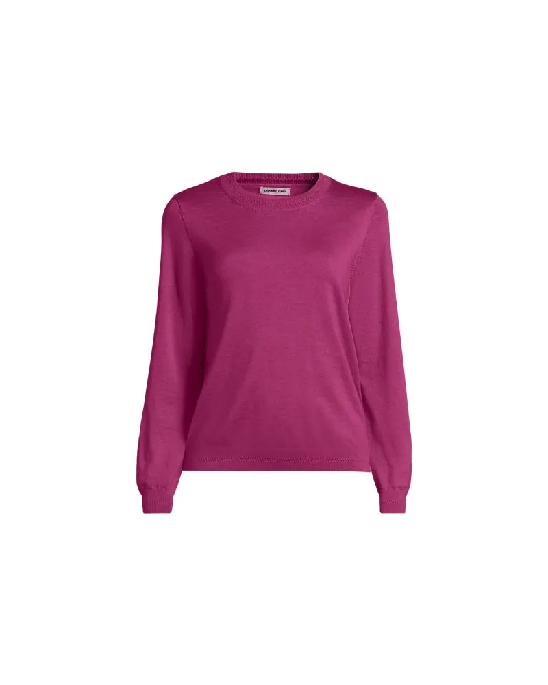 Lands' End Merino-Pullover, Damen, Größe petite, Pink, Wolle, by Pink