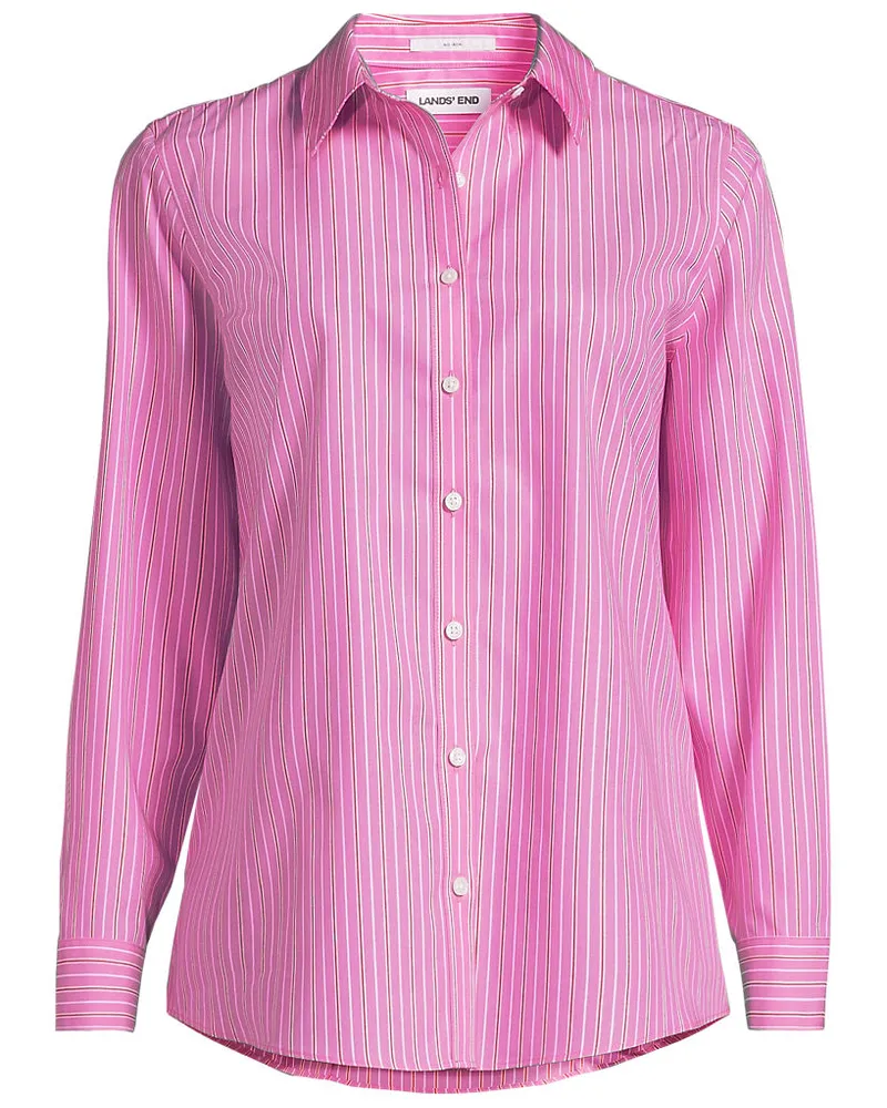 Lands' End Bügelfreie Baumwoll-Bluse, Damen, Größe:34 regular, Rot, Baumwolle, by Rot