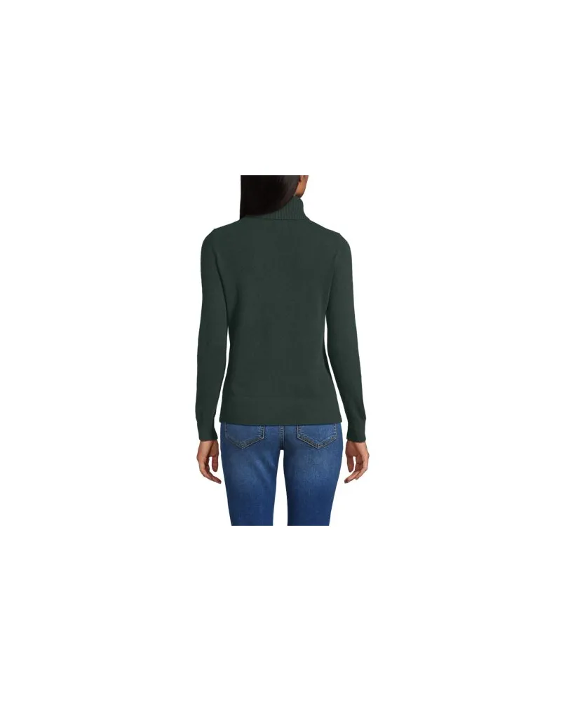 Lands' End Rollkragen-Pullover aus Kaschmir, Damen, Größe regular, Grün, Kaschmir, by Grün