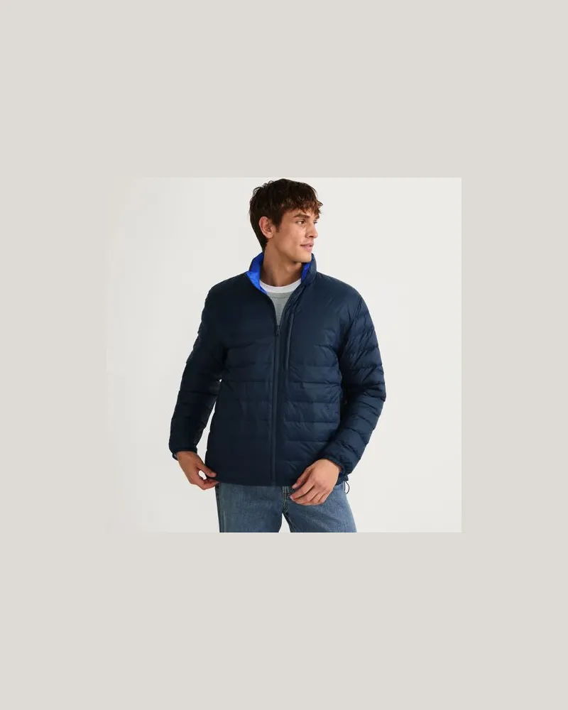 Lands' End Wanderweight Daunen-Wendejacke, Herren, Größe:52-54 regular, Blau, Nylon, by Blau