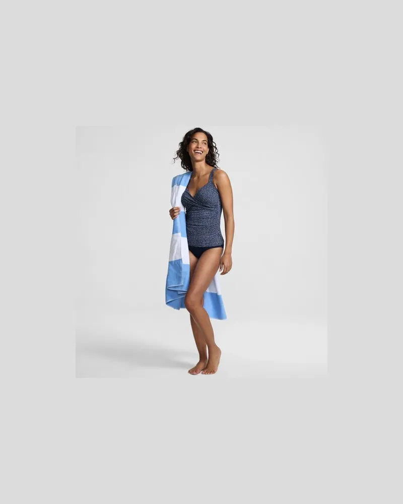 Lands' End Tankinitop CHLORRESISTENT mit V-Ausschnitt, Damen, Größe regular, Blau, Nylon-Mischung, by Blau