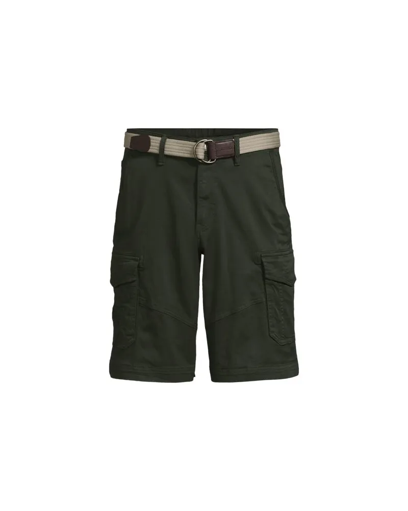 Lands' End Cargo-Shorts mit Gürtel, Herren, Größe regular, Grün, by Grün