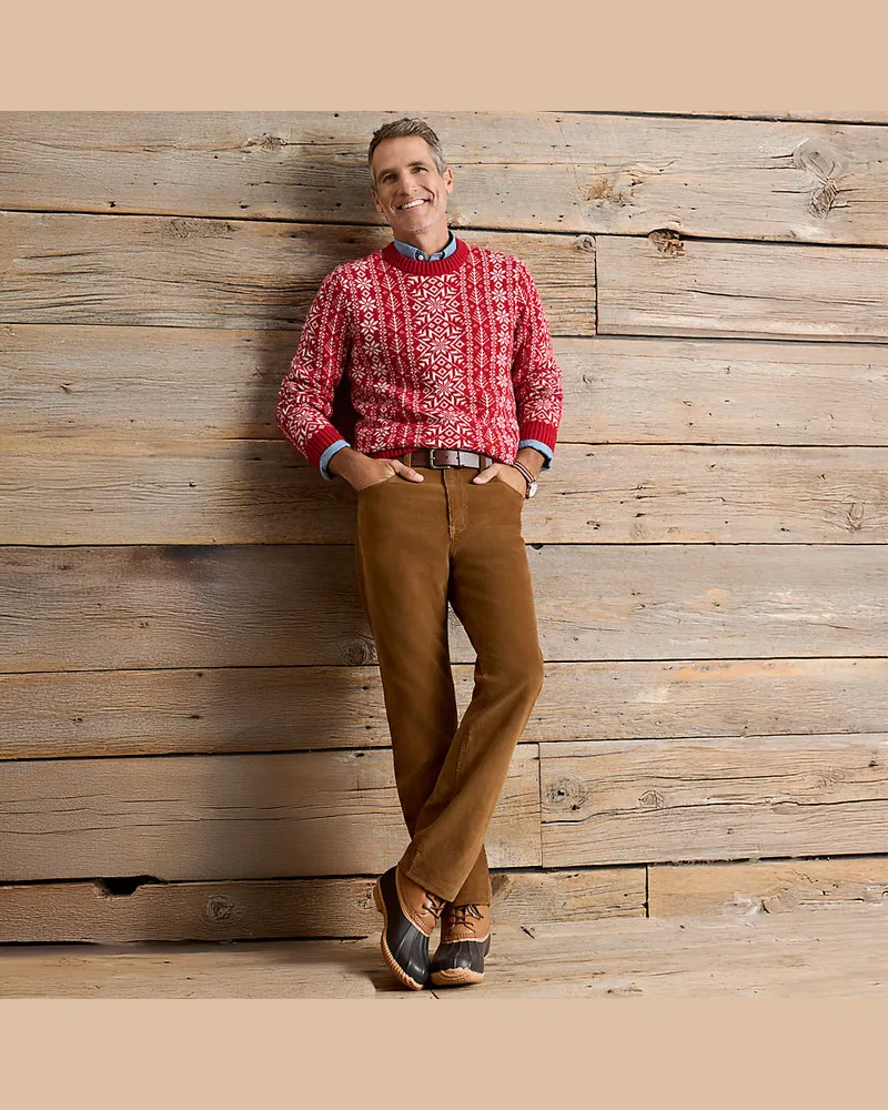 Lands' End Cordhose mit Komfortbund, Classic Fit, Herren, Größe regular, Braun, Elasthan/Baumwoll-Mischung, by Braun