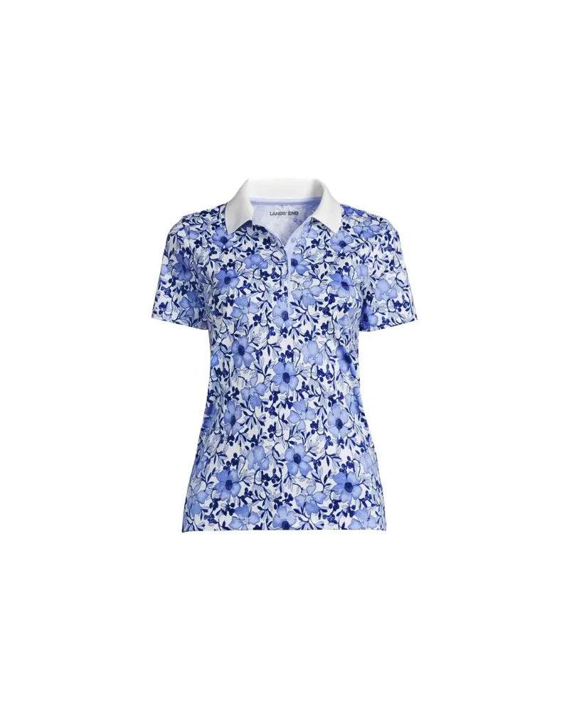 Lands' End Supima-Poloshirt, Damen, Größe plus, Blau, Baumwolle, by Blau