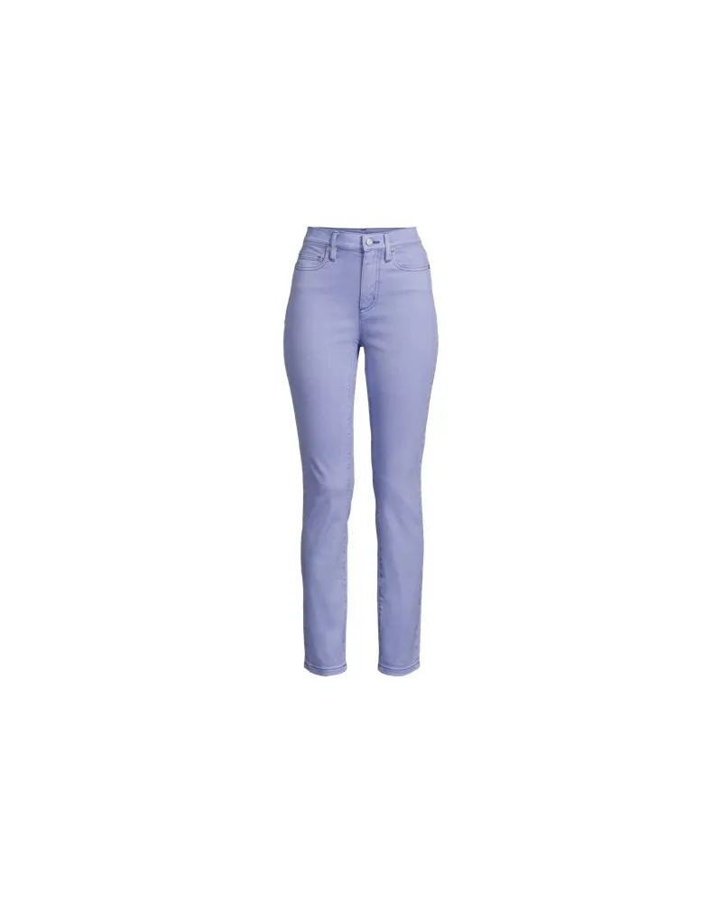 Lands' End Slim Fit Öko Jeans High Waist, Damen, Größe plus, Lila, Elasthan/Baumwoll-Mischung/Polyester-Mischung, by Lila