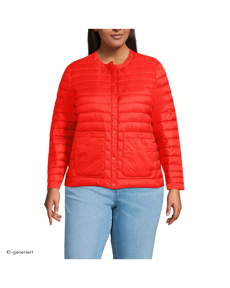 Lands' End Daunenjacke WANDERWEIGHT Verstaubar Ultraleicht, Damen, Größe plus, Orange, Nylon, by Orange